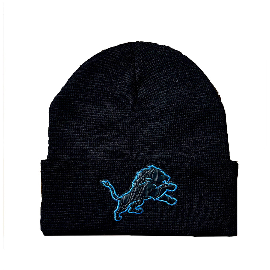 Lions Faux Gator Appliqué Knit Beanie