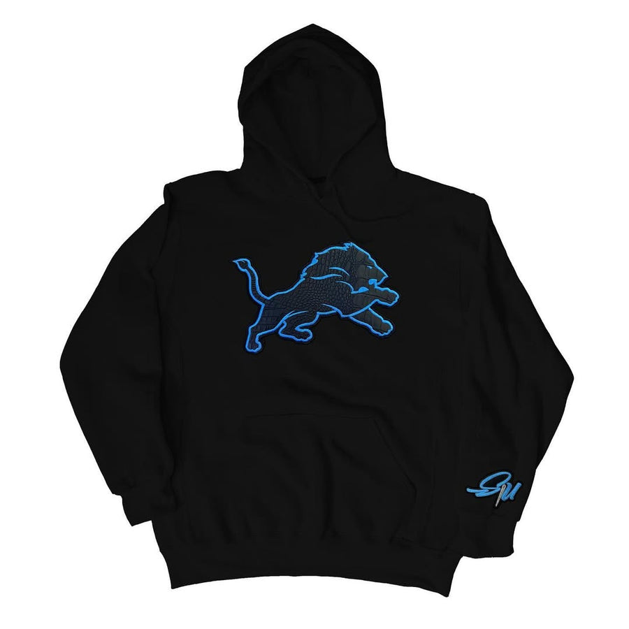 Detroit Lions Faux Gator Appliqué Hoodie