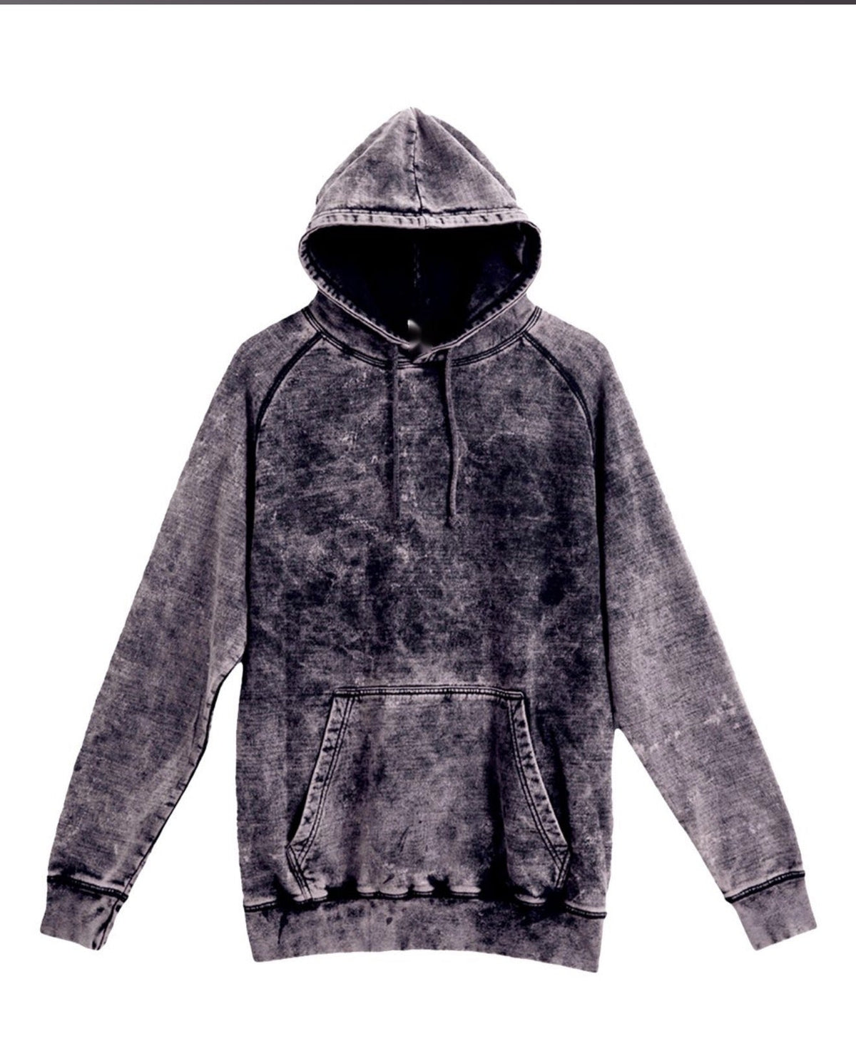 Custom Vintage Raglan Hoodie — Cloud Black